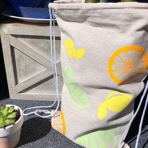 Citrus drawstring bag